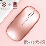 Bluetooth 5.0 Wireless Mouse Ultra Slim Portable Silent Ergonomic for Laptop Tablet PC MacBook Phone Adjustable DPI Ergonomic