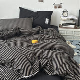 Stripe Bedding Comforter Set with Pillowcase bed sheet Single Full Size Bed Linen Duvet Cover Set Queen/King Double Single Bed