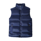 Men Vest Jacket Men Slim Fit Stand Collar Sleeveless Puffer Jackets Winter Casual Waistcoat Men Warm Coat Cold Weather Outerwear