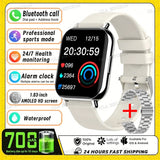 2026 Upgraded Smart Watch Heart Rate Blood Oxygen/Pressure Sleep Monitoring Bluetooth Call Voice Assistant Sport Mode Smartwatch