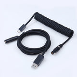 LANO Usb Keyboard Cable FGG Coiled Keyboard Usb Type C Cable Metal Aviator Connector Gaming 00B Usb Keyboard Cable