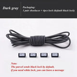 Fashion No Tie Shoelaces Elastic Laces Sneakers Flat Shoe Laces Without Ties Kids Adult Quick Shoelace One Size Fits All Shoes