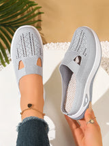 Women's Indoor Home Half Slippers, Breathable Vent Design Slip On Summer Casual Footwear, Daily Slip-on Sandals for Household