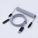 LANO Usb Keyboard Cable FGG Coiled Keyboard Usb Type C Cable Metal Aviator Connector Gaming 00B Usb Keyboard Cable