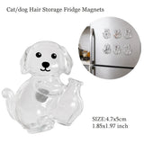 Transparent Cute Dog Pendant Keychain Creative Pet Hair Storage Capsule Hanging Ornament for Pet Lover DIY Pet Memorial Keychain