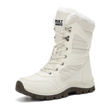 Winter Women Snow Boot High-top Waterproof Ankle Boots Ladies Thick Plus Warm Snow Hiking Boots Outdoor Cotton Shoes Sneakers