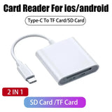 Card Reader for iPhone USB Memory Card Reader Trail Game Camera Viewer SD TF Card Reader Adapter for Camera Samsung Xiaomi iPad