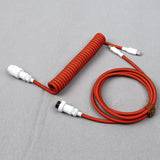 Mechanical Keyboard Type C to C End Coiled Cables with Detachable Aviator Connector Gaming Keyboard Wire