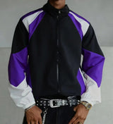 Men's Color-Blocked Jacket, lightweight, Casual, Travel, Windproof and Wear-Resistant, High-Quality Fabric, Boyfriend Gift