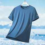 Men Cooling Quick Dry Running T-Shirt Breathable Athletic Top