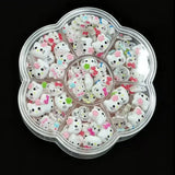 50Pcs Leopard Sanrio 3D Resin Nail Charms Mixed Kuromi My Melody Kitty Nail Parts DIY Manicure Decor Accessories