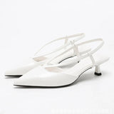 Sexy Pointed Toe Kitten Heel Women Pumps 2026 V Strap Design Elegant Backless High Heels For Ladies Fashion Designer Dress Shoes