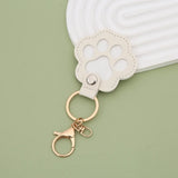 Cute Paw Print Pet Hair Memorial Keychain Leather Dog Cat Fur Holder Keepsake Key Ring Personalized Pet Loss Memory Key Chains G