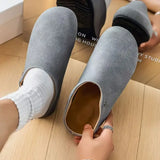 Unisex Closed Toe Mule Slippers Spring Autumn Slip On Soft Sole Casual Shoes for Outdoor Office Home