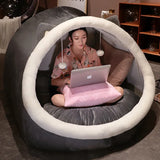 Cute Oversized Adult Child Plush Tent Cozy House Lazy Person Sofa On The Ground Cat's Nest Christmas Cushions Sitting Cushion