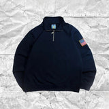 Low-key Style Quarter Zip Pullover Y2k Stand Collar Embroidered Hoodies Sweatshirt Mens Oversize Sweatshirt Hoodie K Pop Clothes