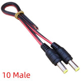 10pcs/Lot Male Female Plug 12V Dc Power Pigtail Cable Jack For Cctv Camera Connector Tail Extension DC Wire