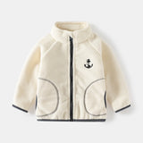 Ircomll New Children Boys Polar Fleece Jacket Autumn Winter Kids Coat Causal Toddler Stand Collar Zipper Outwear Boys Clothing