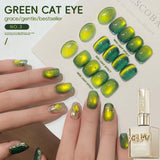 15ml Snow Pear Crushed Ice Cat Eye Gel Nail Polish,  Shiny Bubble-Free UV/LED Quick-Drying Gel Suitable For Nail Art DIY Design