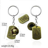 One Piece Luffy Straw Hat Keychain Rotatable Zoro Skull Metal Pendant Role-Playing Decorative Accessories Fan Jewelry Gift