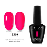 NAILCO 15ml Nails Art Gel Lack Polish Summer Hybrid Nail Varnish Manicure UV Top Coat Base HEMA TPO FREE Esmalte Nail Gel Polish