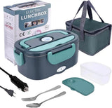 HOMEFISH 1.8L Electric Lunch Box 75W Speed Heating Car Or AC Heating Travel Office Home Use Gift Knife And Insulated Handbag
