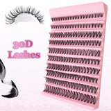 DIY Eyelash Extension Kit Individual Lashes Cluster Mix Lash Clusters with Lash Bond and Seal and Lash Accessories