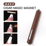 3 in 1 Cat Eye Nail Magnetic Stick Love Heart Snake Pattern French Cat Eye Nail Magnet UV Gel Polish Effect Manicure Design Tool