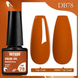 Mtssii 6ML Chocolate Color Gel Nail Polish Brown Semi Permanent UV Gel Autumn Winter Popular Soak Off Nail Art Gel Varnishes