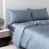 100% Mulberry Silk Bedding Set High End Silk Bed Sheets Set Luxury Smooth Duvet Cover Set Single Double Queen King Size Bedsheet