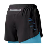 Men Quick Dry Double Layer Fitness Running Shorts