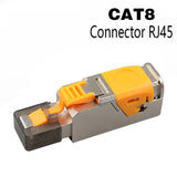 Clearance_RJ45 Cat8 Cat7 Cat6A Connectors Metal Tool Free Easy Termination Plug 2000MHz 40G LAN Cable 22AWG - 24AWG Reusable Eth