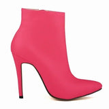 Women Short Boots Pumps Sexy Pointed Toe Side Zipper Super High Heels Stiletto 2026 Female Party Ankle Boot Shoes Botas De Mujer