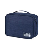 Three Layer Digital Storage Bag Multi-functional Cable Storage Box Portable Waterproof Travel Case for Data Mobile Power Bank