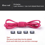 Fashion No Tie Shoelaces Elastic Laces Sneakers Flat Shoe Laces Without Ties Kids Adult Quick Shoelace One Size Fits All Shoes