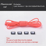 Fashion No Tie Shoelaces Elastic Laces Sneakers Flat Shoe Laces Without Ties Kids Adult Quick Shoelace One Size Fits All Shoes