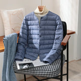 2026 New Arrivals Autumn Winter Warm Women White Duck Down Slim Jackets Female Fashion Ultra Lightweight Packable Puffer Coats