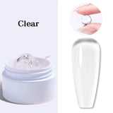1 Jar White 3D Shaping Carving Non Stick Hand Extension Gel Nail Polish For Flower DIY Nail Art Extension Acrylic Nails Tools