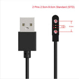 2Pin 4Pin 5Pin Magnetic Charging Cable USB to Pogo Pin for Smart Watch Earphone Wristband 60cm 5V Magnetic Dock Charger Adapter