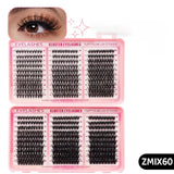DINGSEN Eyelash Clusters Book Large Capacity Volume Individual Lashes Book Natural Long DIY Cluster Eyelash Extensions Makeup