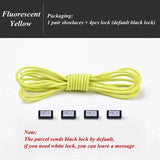 Fashion No Tie Shoelaces Elastic Laces Sneakers Flat Shoe Laces Without Ties Kids Adult Quick Shoelace One Size Fits All Shoes