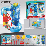 Lifting Style Magnetic Track Car Anti-Gravity Toy Assembly Lift Elevator DIY New Suspension Rail Train Educational Toys For Kids