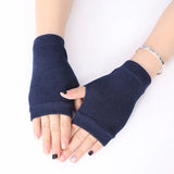 Women Stylish Hand Warmer Winter Gloves Arm Crochet Knitting Faux Wool Mitten Warm Fingerless Glove Twist Pattern Women Gloves