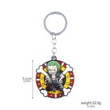 One Piece Luffy Straw Hat Keychain Rotatable Zoro Skull Metal Pendant Role-Playing Decorative Accessories Fan Jewelry Gift