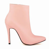 Women Short Boots Pumps Sexy Pointed Toe Side Zipper Super High Heels Stiletto 2026 Female Party Ankle Boot Shoes Botas De Mujer