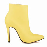 Women Short Boots Pumps Sexy Pointed Toe Side Zipper Super High Heels Stiletto 2026 Female Party Ankle Boot Shoes Botas De Mujer