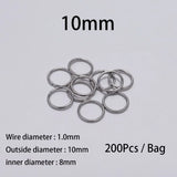 30-200Pcs 3-25mm Stainless Steel Split Ring Open Single Loops Jump Rings Connectors for DIY Jewelry Making Findings Accessories