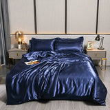 Luxury 100% Silk Bedding Set with Duvet Cover Set Double King Queen Size Bedding Cover Kit 4pcs Bed Cover Bed Linen Sets