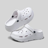 Women's Fashion Platform Sandals Summer 2025 Thick Sole Soft Eva Clogs Garden Shoes for Women Hollow Out Non Slip Beach Sandals