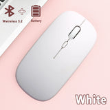 Bluetooth 5.0 Wireless Mouse Ultra Slim Portable Silent Ergonomic for Laptop Tablet PC MacBook Phone Adjustable DPI Ergonomic